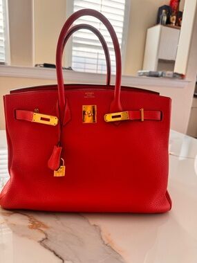 Hermes Birkin 35 clemence rouge pivoine 2015